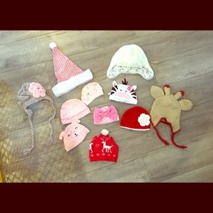 Baby Girl Hat Bundle - 11 hats